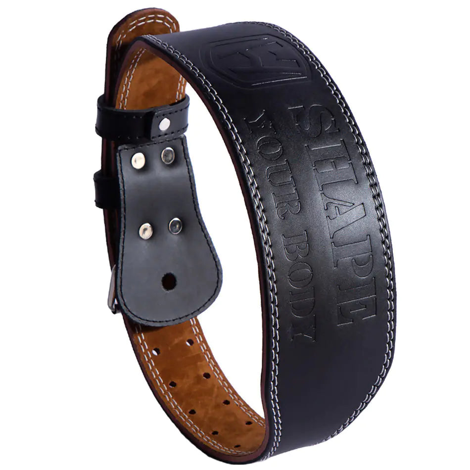 Leather Weightlifting Belt for Men & Women, Adjustable