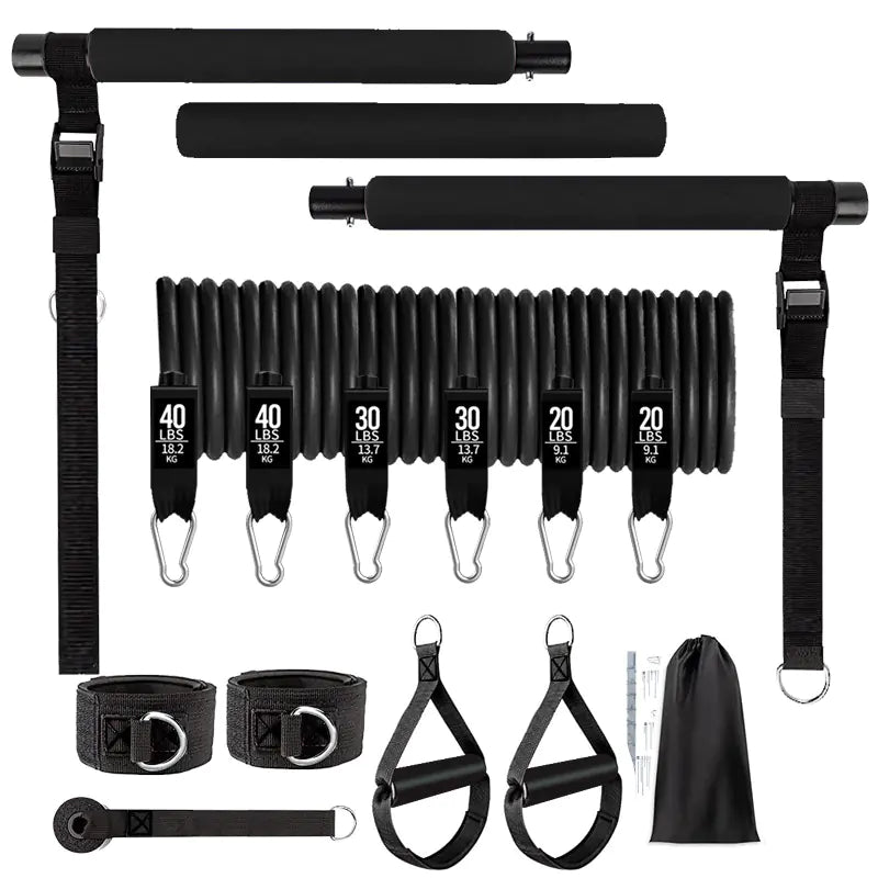 Enhanced Pilates Resistance Fitness Stick Set (11 Pcs)