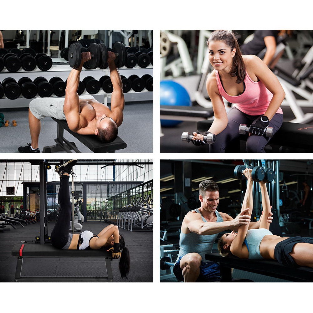 Everfit Weight Bench Flat Multi-Station Home Gym Squat Press Benches