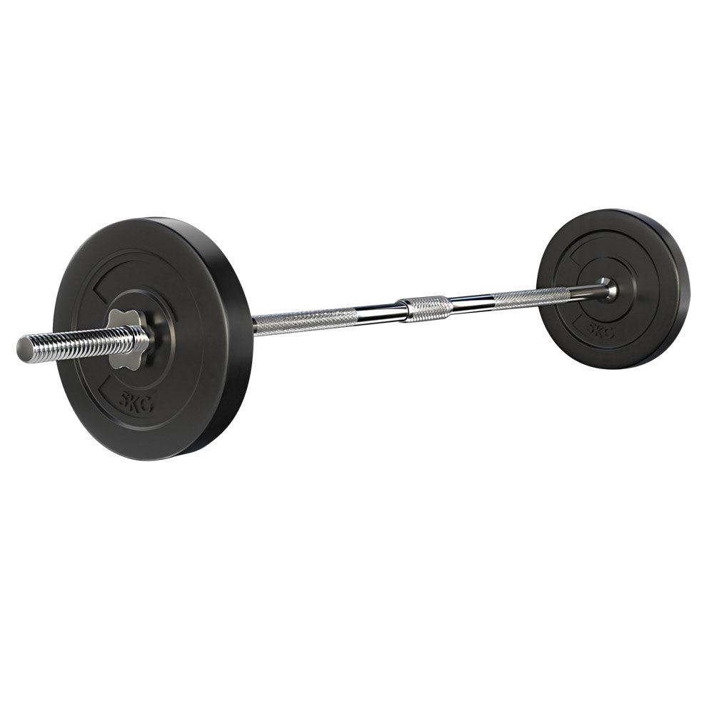 18KG Barbell Weight Set Plates Bar Bench Press Fitness Exercise Home