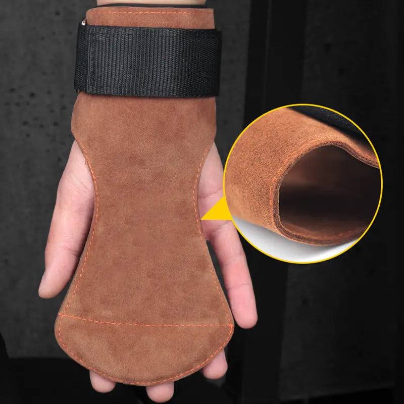 Cross-Border Leather Grip Assist Straps for Weightlifting