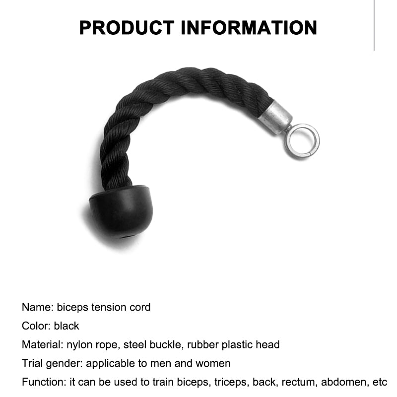 Single head Fitness Pull Rope Biceps Cord Cable