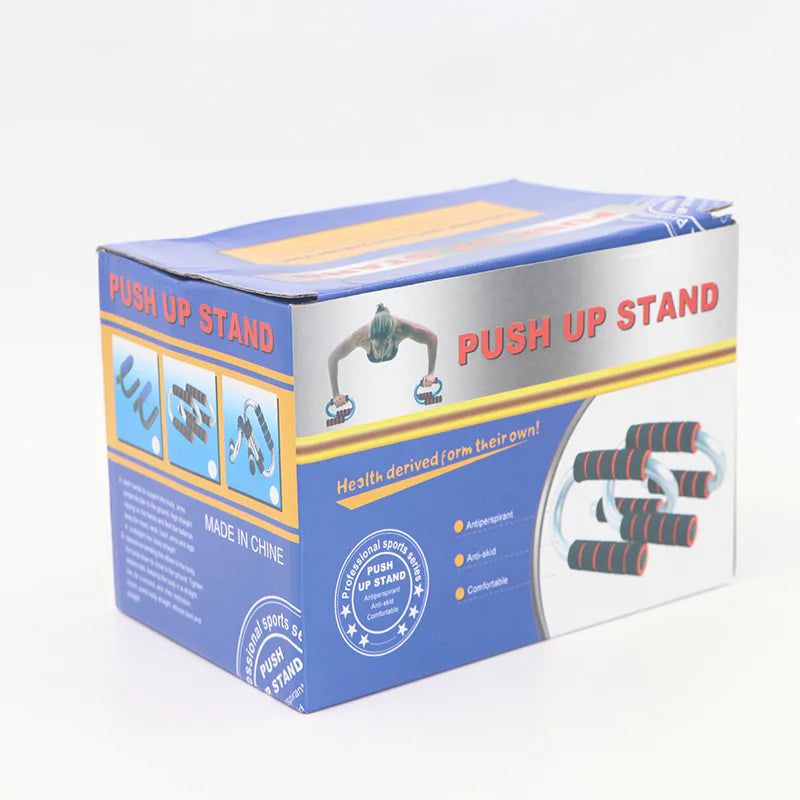 Chromed Push-Up Stand for Home Fitness (S-Shaped)