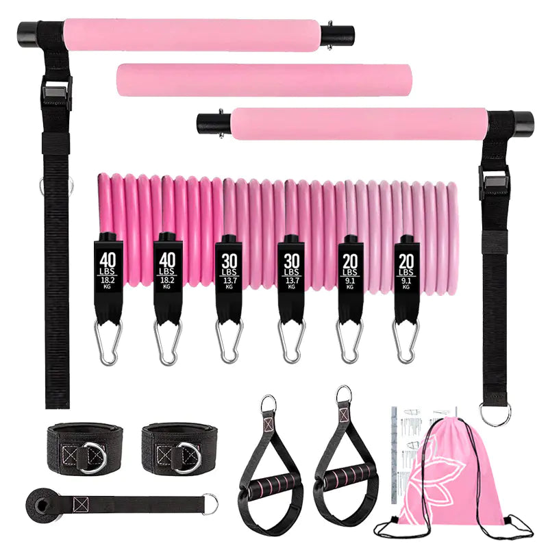 Enhanced Pilates Resistance Fitness Stick Set (11 Pcs)