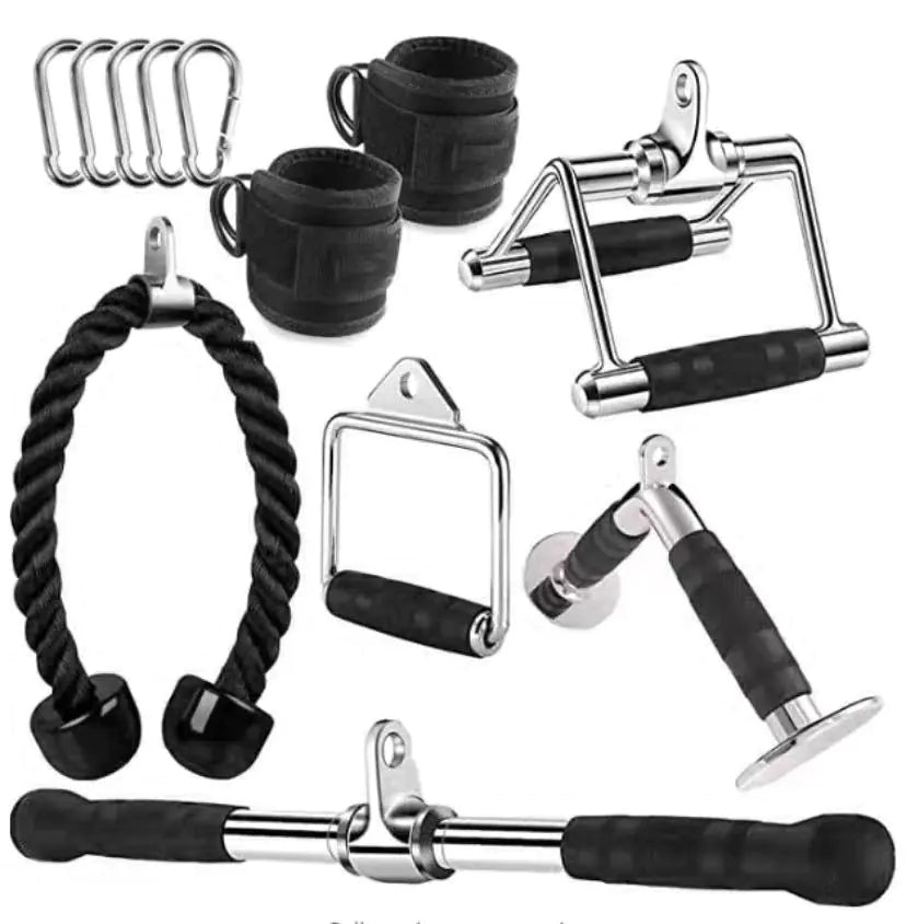 Smith Machine High-Low Pulley Handle Set (8 Pieces)