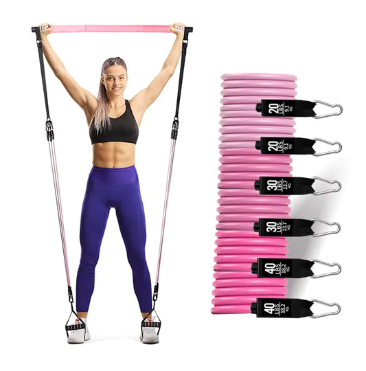 Enhanced Pilates Resistance Fitness Stick Set (11 Pcs)
