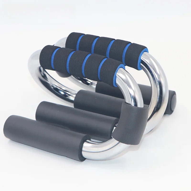 Chromed Push-Up Stand for Home Fitness (S-Shaped)