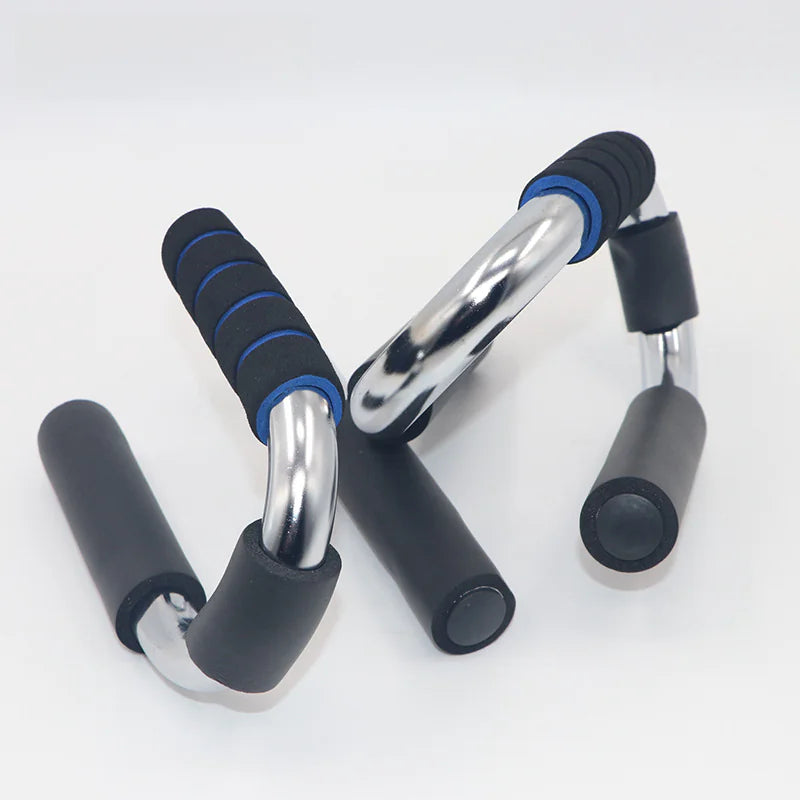 Chromed Push-Up Stand for Home Fitness (S-Shaped)