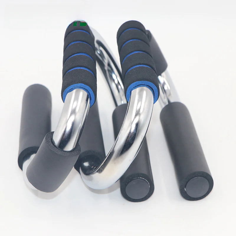 Chromed Push-Up Stand for Home Fitness (S-Shaped)