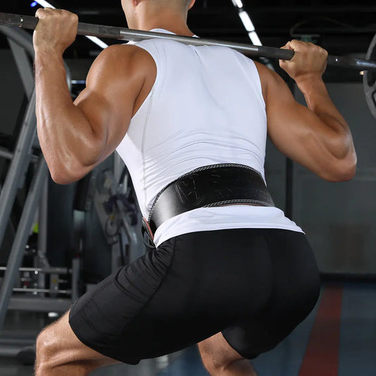 Leather Weightlifting Belt for Men & Women, Adjustable